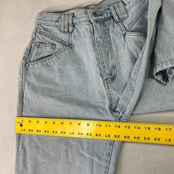 BILL BLASS Mom Jeans Womens 10 Light Wash High Rise 100% Cotton Retro 80s Vtg - Picture 4 of 13